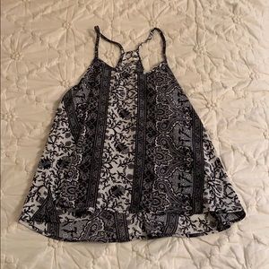 black and white print tank